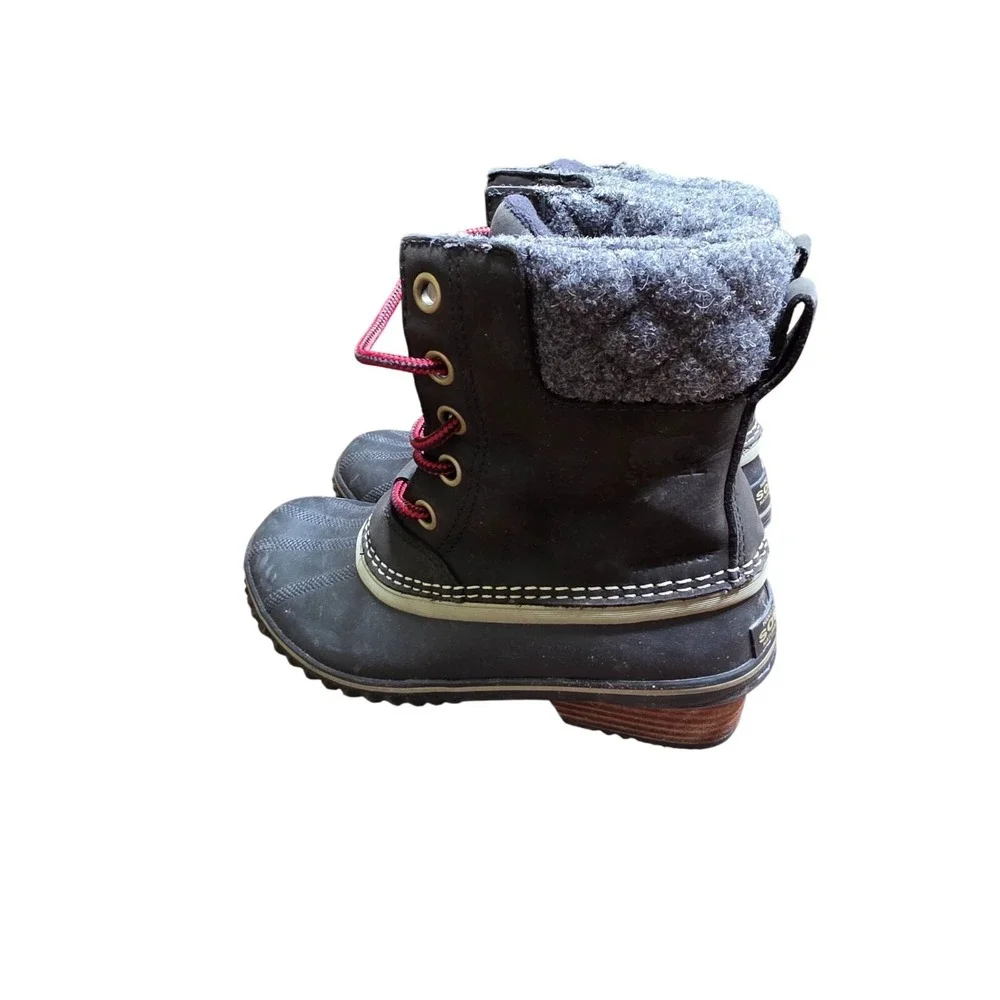 Sorel Slimpack Lace II Women's Size 9 Duck Boots Black NL2348-010 Snow Boots siz